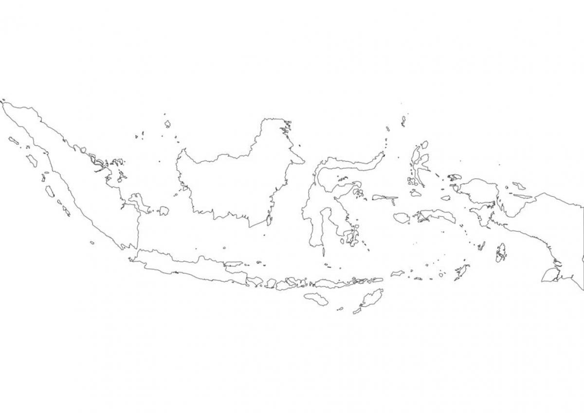 Empty Indonesia map