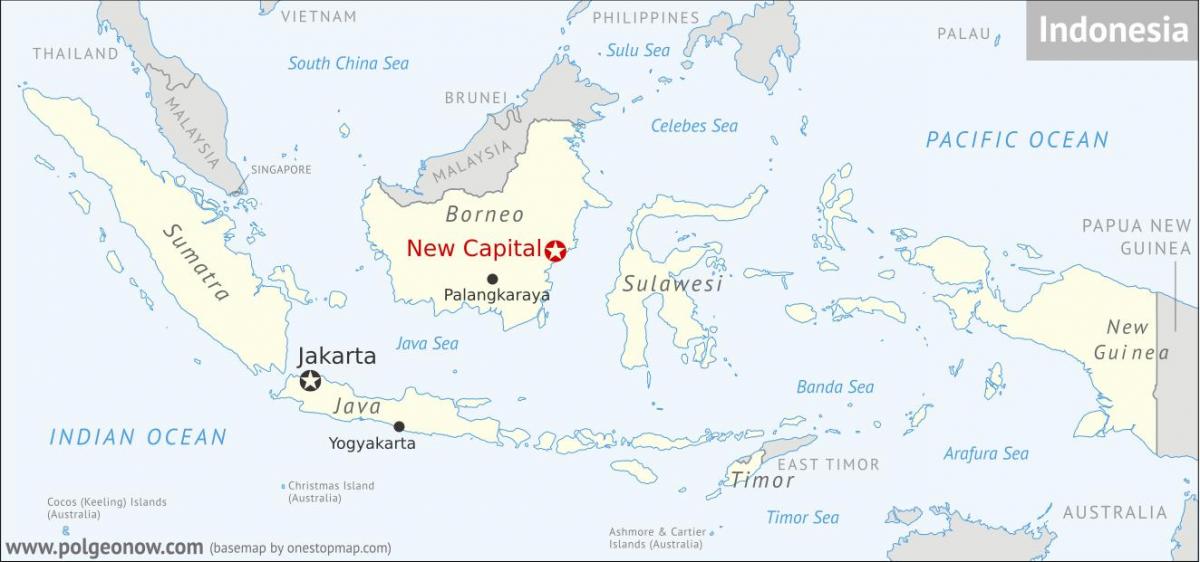 Indonesia capital map