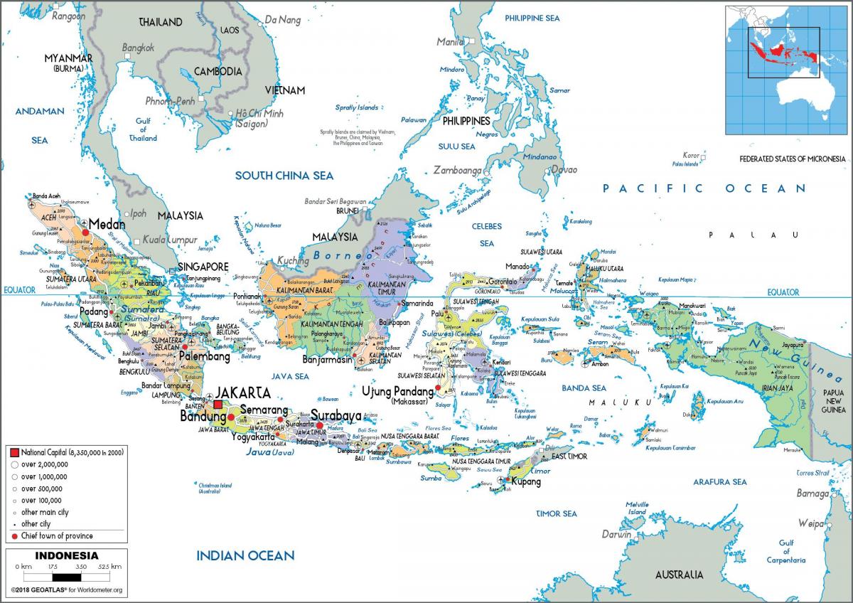 Indonesia administrative map