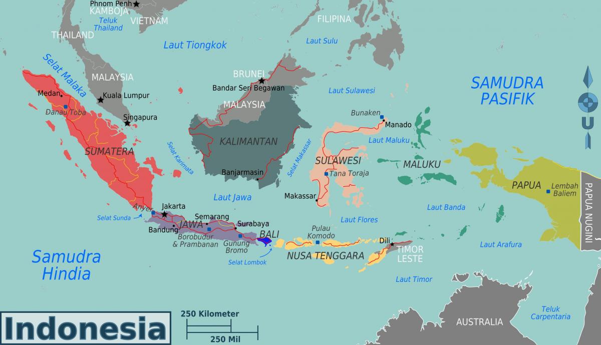 Indonesia areas map