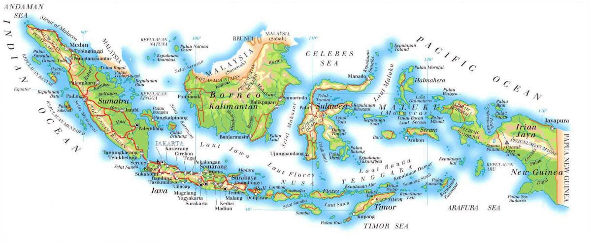Rivers in Indonesia map