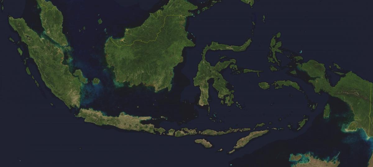 Indonesia sky view map