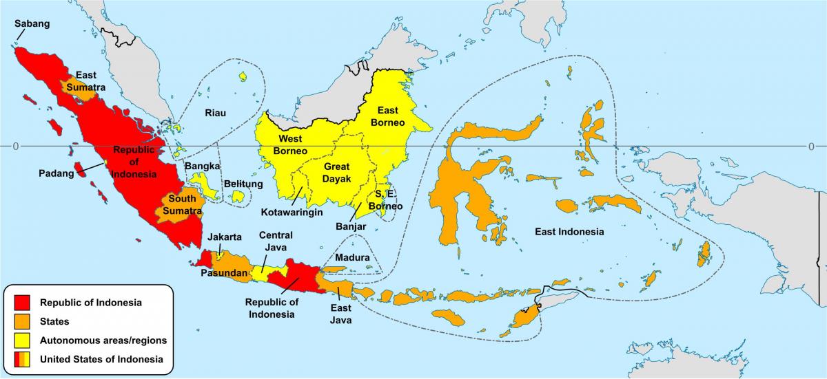Indonesia state map