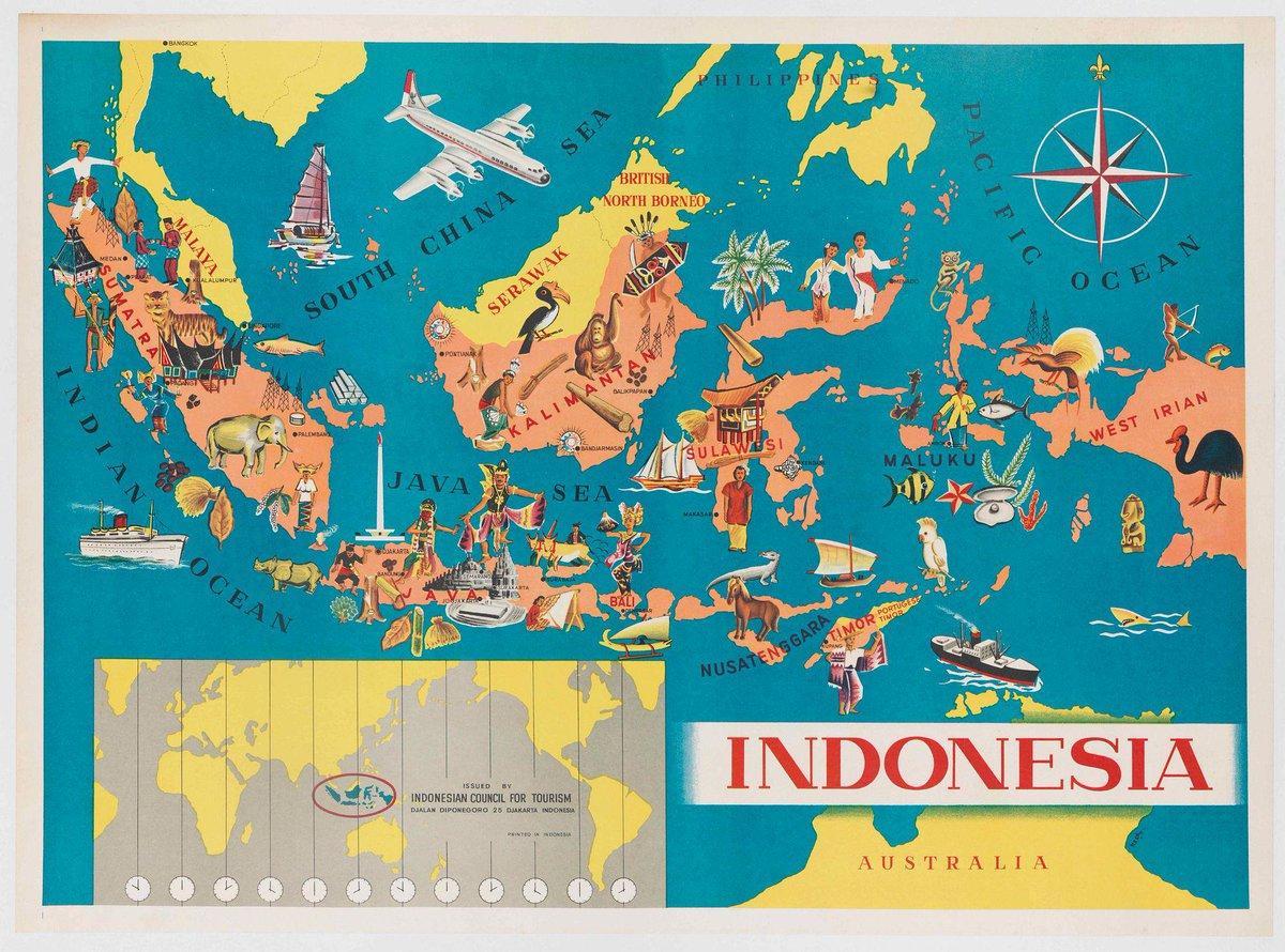 Indonesia tourist attractions map